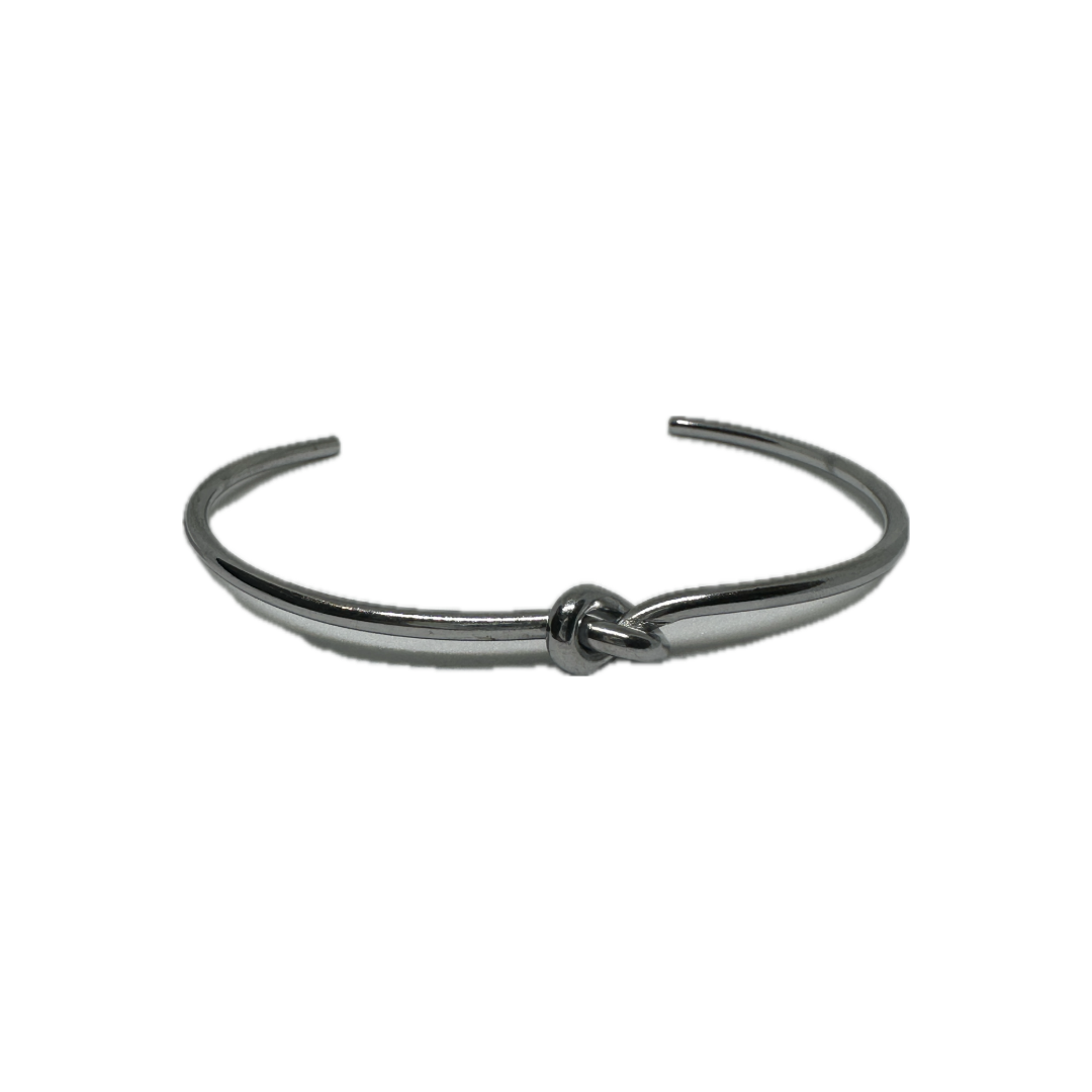Silver Knot Cuff Bracelet