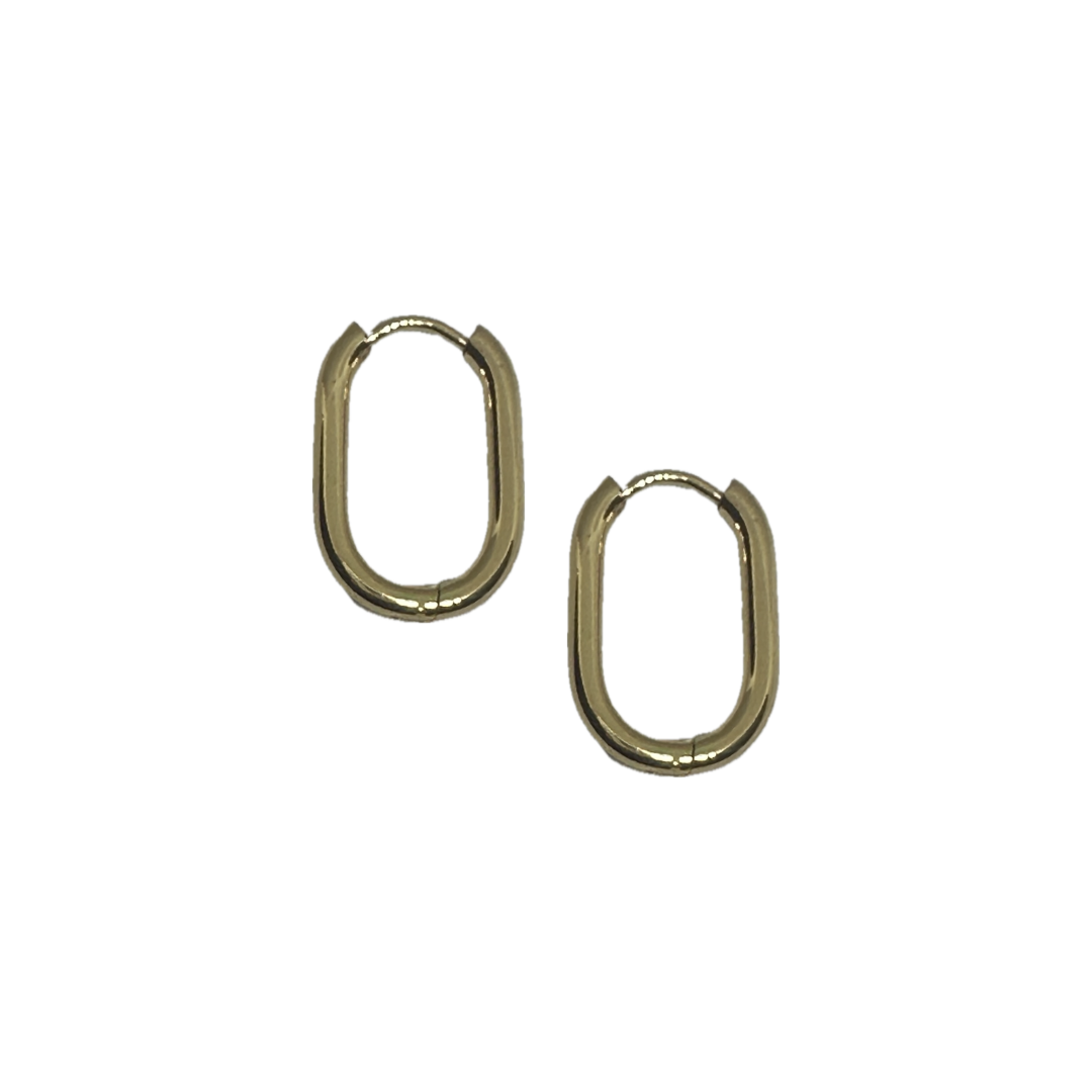 Oval Basic Gold Earring
