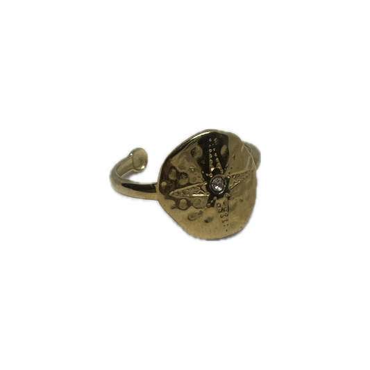Gold North Star Ring