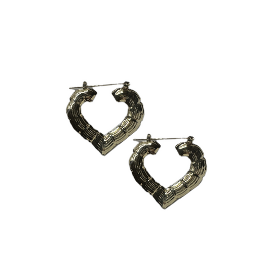 Big Gold Heart Earrings