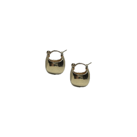 Oval Minimal Gold Earrings