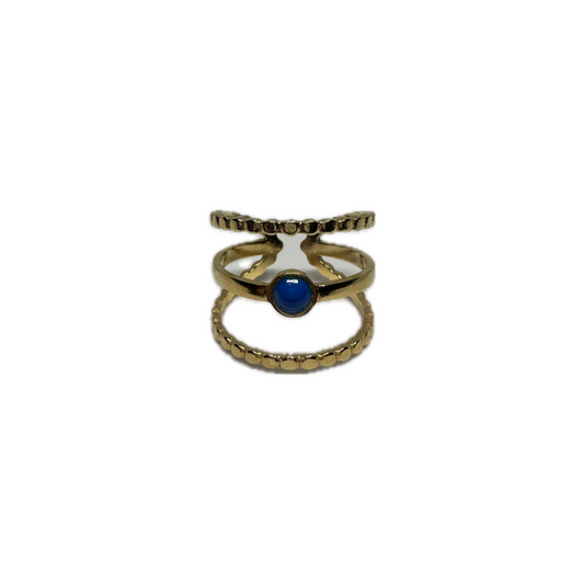 Blue Detailed Elegant Ring