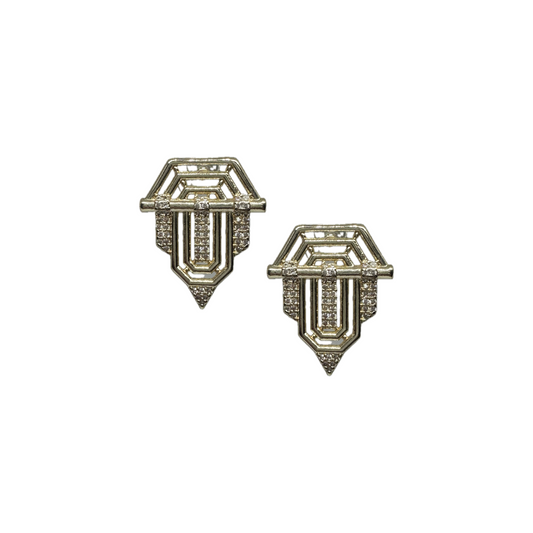 Stoned Sara Gold Earrings