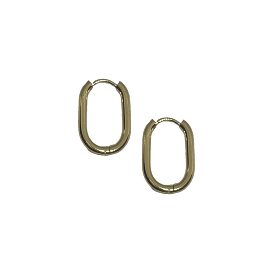 Oval Basic Gold Earring