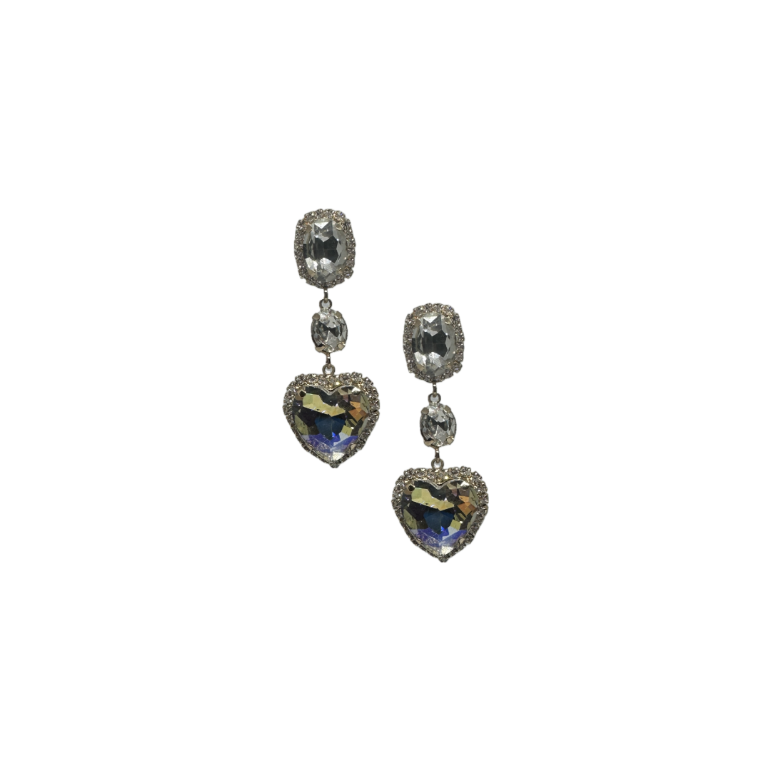 Pendant Stone Heart Earrings