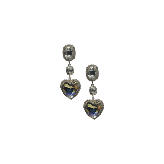 Pendant Stone Heart Earrings