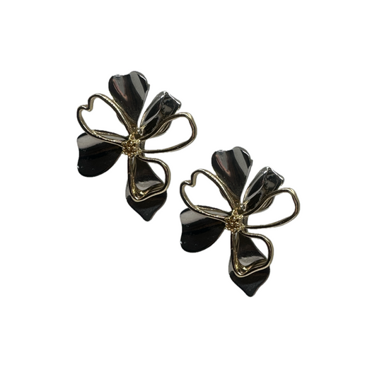 Silver and Gold Detailed Floral Earrings