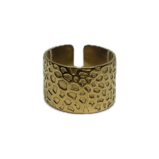 Patterned Gold Ring