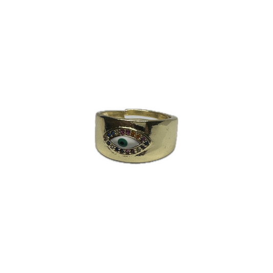 Colourful Stone Detailed Eye Ring